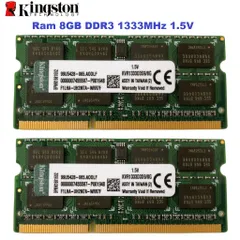 RAM Laptop 8GB DDR3 Kingston/Samsung 1333MHz PC3-10600 1.5V Chính Hãng - Tương Thích Máy Tính Xách Tay, Bảo Hành 36 Tháng