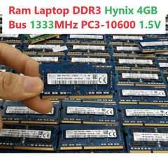 Ram Laptop 4GB DDR3 Hynix / Samsung Bus 1333Mhz PC3 10600 1.5V - Phụ Kiện Chính Hãng Dùng Cho Máy Tính Xách Tay