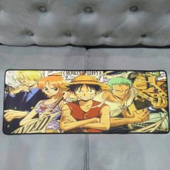 Tấm Lót Bàn Làm Việc One Piece 38 - Kích Cỡ Lớn 80x30cm, Dày 3mm Chống Nước, Chống Trầy, Di Chuột Cho Game Thủ
