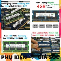 Ram Laptop DDR3 4GB Hynix/Samsung 1333MHz PC3-10600 1.5V Chính Hãng - Tăng Tốc Hiệu Năng Máy Tính Xách Tay