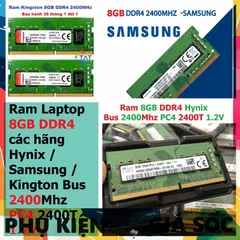 LINH KIỆN? Ram Laptop DDR4 Kingston / Hynix / Samsung 8GB Bus 2400MHz PC4-2400T 1.2V Dùng Cho Máy Tính Xách Tay các hãn