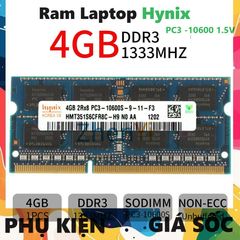 Ram Laptop Hynix 4GB DDR3 1333Mhz PC3 10600 1.5V - Linh Kiện Chất Lượng Cho Máy Tính Xách Tay