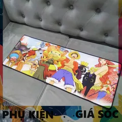 Tấm Lót Bàn Làm Việc One Piece 47 - Kích Cỡ Lớn 80x30cm Chống Nước, Chống Trầy, Dày 3mm, Phụ Kiện Gaming Siêu Bền