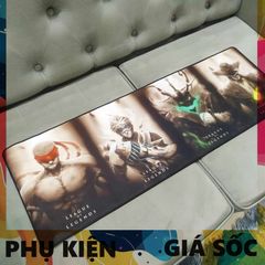 Tấm Lót Bàn Làm Việc LOL 4 HERO Kích Cỡ Lớn 90x30cm Chống Trơn Trượt - Phụ Kiện Game Thể Thao Chất Lượng Cao