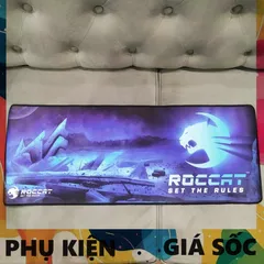 Tấm Lót Bàn Làm Việc ROCCAT XANH Blue Kích Cỡ Lớn 80x30cm Dày 3mm - Miếng Lót Chuyên Game Chống Trượt Tối Ưu Điều Khiển Chuột