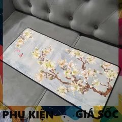 Tấm Lót Bàn Di Chuột Lớn 70x30cm Hoa Xanh Loang 22 - Chống Nước, Chống Trầy, Dày 3mm, Phù Hợp Cho Game Thủ