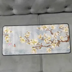 Tấm Lót Bàn Di Chuột Lớn 70x30cm Hoa Xanh Loang 22 - Chống Nước, Chống Trầy, Dày 3mm, Phù Hợp Cho Game Thủ