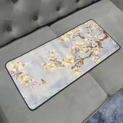 Tấm Lót Bàn Di Chuột Lớn 70x30cm Hoa Xanh Loang 22 - Chống Nước, Chống Trầy, Dày 3mm, Phù Hợp Cho Game Thủ