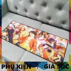 Tấm Lót Bàn Làm Việc One Piece A44 - Kích Cỡ Lớn 80x30cm, Dày 3mm, Chống Trơn Trượt, Phù Hợp Game Thủ