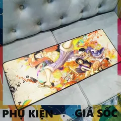 Tấm Lót Bàn Làm Việc One Piece - Kích Cỡ Lớn 80x30cm, Dày 3mm, Chống Trượt, Phù Hợp Game Thủ