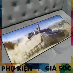 Tấm Lót Bàn Làm Việc Chống Trơn Trượt XE TĂNG A50 Kích Cỡ Lớn 90x40cm Dày 3mm - Phụ Kiện Gaming Siêu Bền, Di Chuột Dễ Dàng