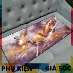Tấm Lót Bàn Làm Việc Máy Bay 90x40cm - Di Chuột Dễ Dàng, Chống Trơn Trượt cho Game Thủ - Cao Su Dày 3mm Siêu Bền