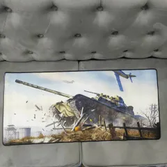 Tấm Lót Bàn Làm Việc XE TĂNG 14 - Kích Cỡ Lớn 90x40cm Chống Trơn Trượt, Di Chuột Dễ Dàng Cho Game Thủ