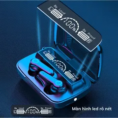 Tai Nghe Bluetooth 5.1 TWS M19 Pro - Nhét Tai Không Dây Chống Nước, Chống Ồn, Âm Thanh Bass Mạnh, Sạc Dự Phòng, Phong Cách Thể Thao