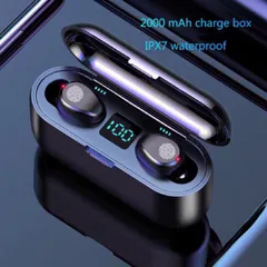 Tai Nghe True Wireless Amoi F9 - Bluetooth 5.0, Chống Nước, Âm Thanh HIFI, Pin 2000mAh, Sạc Dự Phòng, Thiết Kế Thoải Mái