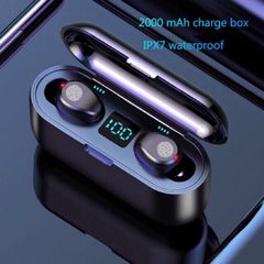 Tai Nghe Bluetooth AMOI F9 TWS 5.0 Không Dây - Âm Thanh HIFI Chống Ồn, Thiết Kế Thoải Mái, Sạc Dự Phòng 2500mAh, Kết Nối Tự Động
