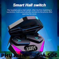 Tai Nghe Gaming X15 Bluetooth 5.1 - Không Dây, Giảm Tiếng Ồn, Âm Thanh HIFI, Chống Nước, Cảm Ứng Cho Android/iOS - Phong Cách Thể Thao