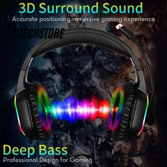 Tai Nghe Gaming KUBITE K-15 Chụp Tai 3.5mm Có Mic Điều Chỉnh Âm Lượng RGB, Âm Thanh Bass Chất Lượng Cao - Phụ Kiện Máy Tính