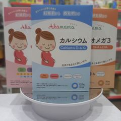 Combo Viên Uống Bổ Sung Dinh Dưỡng Cho Bà Bầu - Canxi, DHA & EPA, Vitamin từ Akamama Nhật Bản - Chăm Sóc Mẹ và Bé Toàn Diện