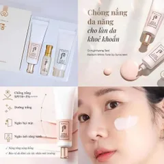Set Kem Chống Nắng Chống Nhăn Whoo Vàng Wrinkle Sun Cream SPF 50/PA++++
