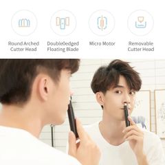 Máy cắt lông mũi ShowSee cầm tay 2 lưỡi 360° - Đầu cắt xoay chống nước, dễ dàng vệ sinh, công nghệ sắc bén.