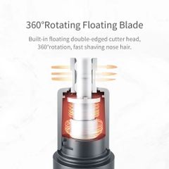 Máy cắt lông mũi ShowSee cầm tay 2 lưỡi 360° - Đầu cắt xoay chống nước, dễ dàng vệ sinh, công nghệ sắc bén.