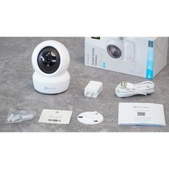 Camera Wifi Ezviz H6c PRO 4MP - Đàm Thoại 2 Chiều, Xoay 360 Độ, Phát Hiện Chuyển Động Thông Minh, Tích Hợp Mic Và Loa - Thiết Bị An Ninh Chính Hãng.