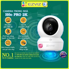 Camera Wifi EZVIZ H6c PRO 4MP Thông Minh - Đàm Thoại Hai Chiều, Xoay 360 Độ, Phát Hiện Chuyển Động, 512GB Storage Support