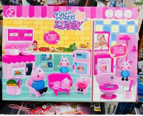 Đồ Chơi Nhà Búp Bê Peppa Pig 7537 Cho Trẻ Từ 3 Tuổi - Bộ Nội Thất Phòng Khách, Nhà Bếp, Toilet - Đồ Chơi Giáo Dục Sáng Tạo