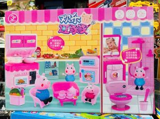 Đồ Chơi Nhà Búp Bê Peppa Pig 7537 Cho Trẻ Từ 3 Tuổi - Bộ Nội Thất Phòng Khách, Nhà Bếp, Toilet - Đồ Chơi Giáo Dục Sáng Tạo