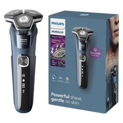 Máy Cạo Râu Philips S5880/81 - Cảm Biến Thông Minh, Đầu Linh Hoạt, Công Nghệ Cạo Sát, Sạc USB, Cạo Râu Không Dây, Màu Xanh