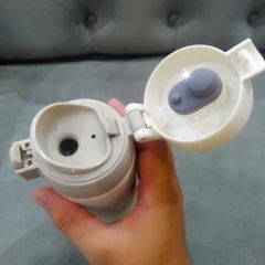 Bình Giữ Nhiệt LocknLock Wannabe One Touch 450ml - Nắp Bật Tiện Lợi Màu Trắng Phiên Bản VTV, Giữ Nhiệt Nóng Lạnh Tối Ưu