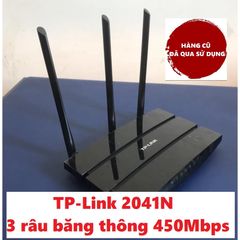 Bộ Phát Wifi TP-Link 2041N Hàng Cũ 3 Râu - Tốc Độ 450Mbps, Phát Sóng Mạnh, Dễ Cài Đặt, Bảo Hành Dài Hạn, Internet Ổn Định