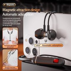 Tai nghe Bluetooth AC700 thể thao đeo cổ LED HiFi - Âm thanh chất lượng cao, 50 giờ chờ, thiết kế chống bụi, quà tặng lý tưởng