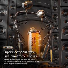 Tai nghe Bluetooth AC700 thể thao đeo cổ LED HiFi - Âm thanh chất lượng cao, 50 giờ chờ, thiết kế chống bụi, quà tặng lý tưởng