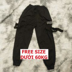 Quần Jogger Thể Thao Nam Nữ Thoải Mái - Đen Túi Hộp Dây, Phong Cách Unisex Dành Cho Tập Gym và Hoạt Động Ngoài Trời
