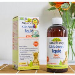Kẽm nước Nature’s Way Kids Smart Liquid Zinc 100ml - Hỗ trợ phát triển toàn diện cho trẻ từ 1 tuổi trở lên, dễ hấp thụ và dễ uống.