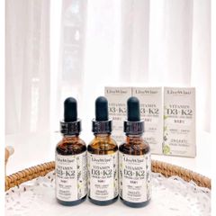 (MẪU MỚI)Vitamin D3K2 Thuần Chay LiveWise Naturals DATE 8.2026 - Mỹ - Hộp 30 ml