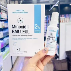 Set 3 chai xịt mọc tóc Minoxidil Bailleul 2%
