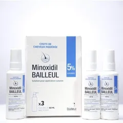 Set 3 chai xịt mọc tóc Minoxidil Bailleul 2%