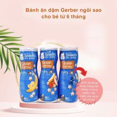 Bánh ăn dặm Gerber hình ngôi sao 42g cho bé từ 6 tháng