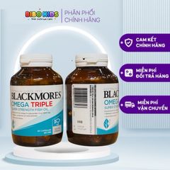 Dầu cá hàm lượng cao Omega Triple Super Strength Fish Oil Blackmores Hộp 60v