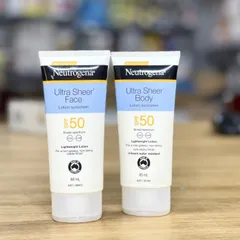 Kem Chống Nắng Neutrogena Ultra Sheer Face & Body Lotion SPF50+ 88mL - Bảo Vệ Da, Dưỡng Ẩm, Không Nhờn Rít, Dễ Thẩm Thấu