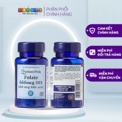 Viên uống bổ sung Folate  Puritan’s Pride 666mcg DFE