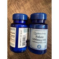 Viên uống bổ sung Folate  Puritan’s Pride 666mcg DFE