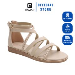 Giày Sandal Nữ Bohemian Đan Dây Khóa Kéo Đế Bằng Thời Trang - Phù Hợp Đi Làm, Học, Chơi - Nữ Thoải Mái, Đế TPR êm ái