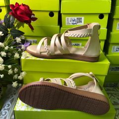 Giày Sandal Nữ Bohemian Đan Dây Khóa Kéo Đế Bằng Thời Trang - Phù Hợp Đi Làm, Học, Chơi - Nữ Thoải Mái, Đế TPR êm ái