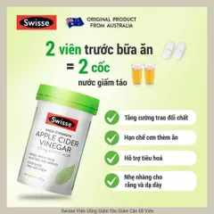 Giấm táo giảm cân Swisse Apple Cider Vinegar Úc