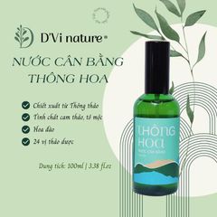 Nước Cân Bằng Thông Hoa DVi Nature - Toner Làm Sạch Sâu, Cấp Ẩm, Se Khít Lỗ Chân Lông Cho Làn Da Mịn Màng, Thích Hợp Cho Da Nhạy Cảm