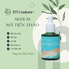 Serum Mã Tiên Thảo D'Vi Nature - Giải Pháp Hiệu Quả Điều Trị Mụn, Cải Thiện Làn Da Khỏe Mạnh và Mịn Màng